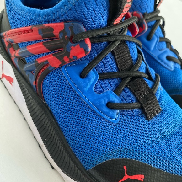 PUMA Pacer Future Splatter Kids Boy’s Blue Runner Sneakers Shoes Size 12C/17.5cm - Picture 14 of 15
